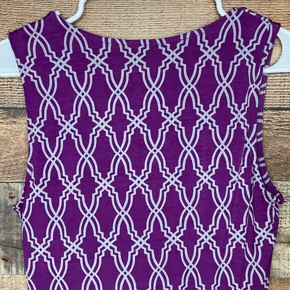 41 Hawthorn Sleeveless Dress Surplice Neck Purple Size Medium - Picture 5 of 7